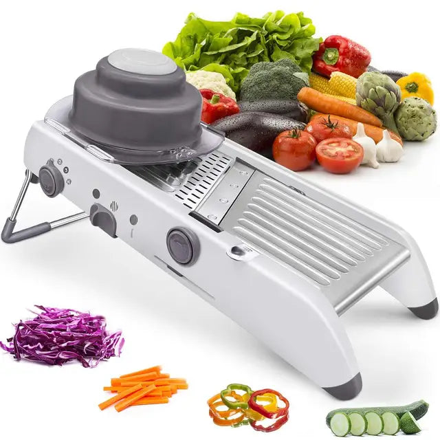 LMETJMA 18 in 1 Adjustable Mandoline Vegetable Slicer Stainless Steel